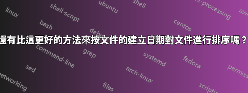 還有比這更好的方法來按文件的建立日期對文件進行排序嗎？