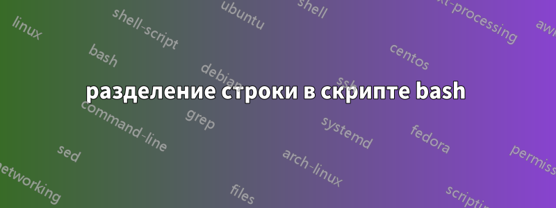 разделение строки в скрипте bash