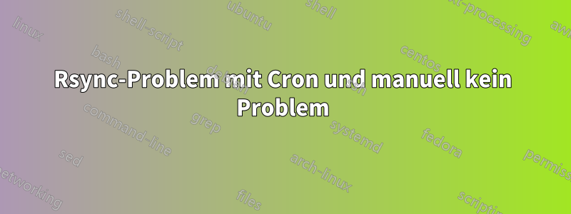 Rsync-Problem mit Cron und manuell kein Problem