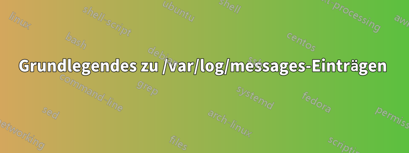 Grundlegendes zu /var/log/messages-Einträgen