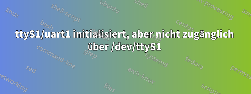 ttyS1/uart1 initialisiert, aber nicht zugänglich über /dev/ttyS1