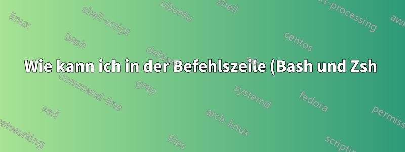 Wie kann ich in der Befehlszeile (Bash und Zsh) ein Wort rückwärts löschen?