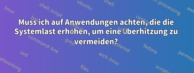 Muss ich auf Anwendungen achten, die die Systemlast erhöhen, um eine Überhitzung zu vermeiden?