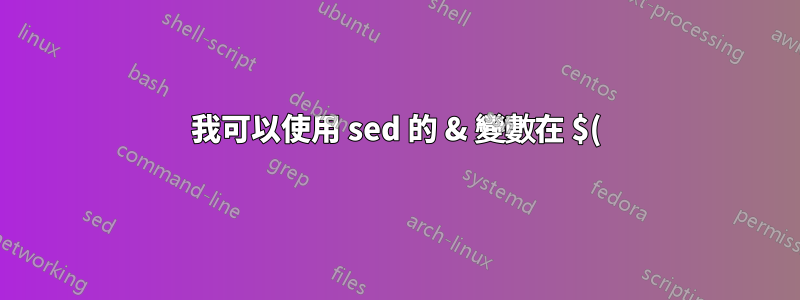 我可以使用 sed 的 & 變數在 $() 內進行操作嗎?