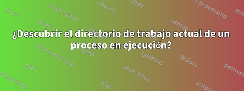 ¿Descubrir el directorio de trabajo actual de un proceso en ejecución?