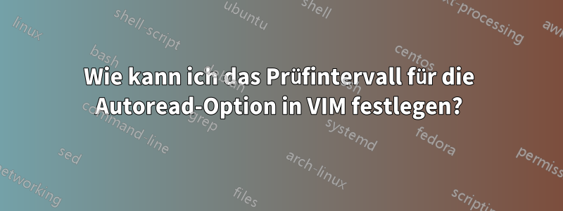 Wie kann ich das Prüfintervall für die Autoread-Option in VIM festlegen?