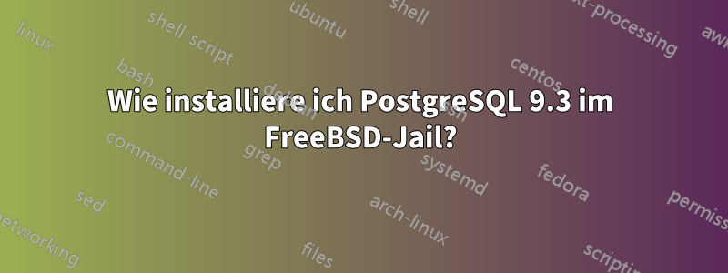 Wie installiere ich PostgreSQL 9.3 im FreeBSD-Jail?