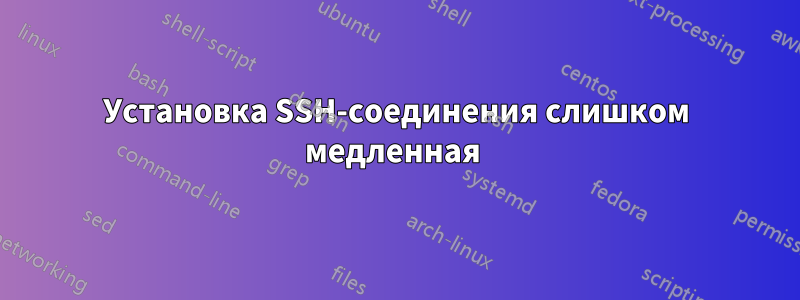 Установка SSH-соединения слишком медленная 