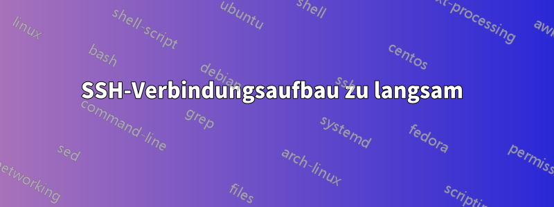 SSH-Verbindungsaufbau zu langsam 