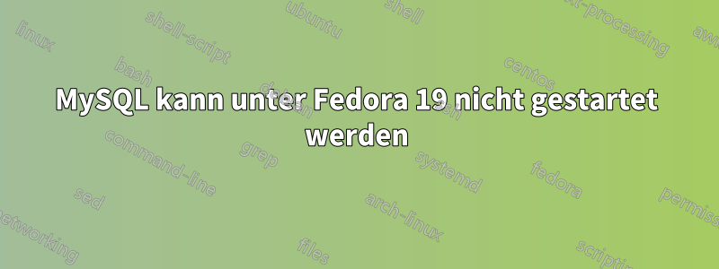 MySQL kann unter Fedora 19 nicht gestartet werden