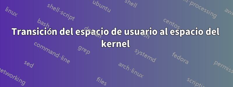 Transición del espacio de usuario al espacio del kernel