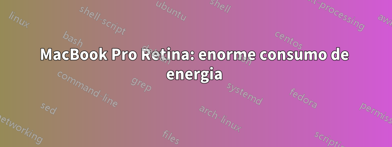 MacBook Pro Retina: enorme consumo de energia