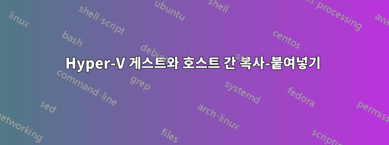 Hyper-V 게스트와 호스트 간 복사-붙여넣기