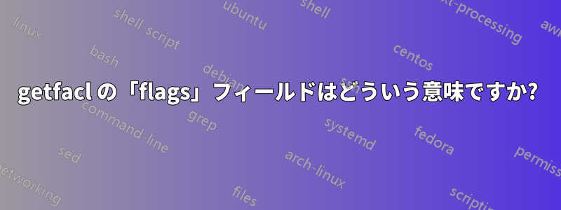 getfacl の「flags」フィールドはどういう意味ですか?