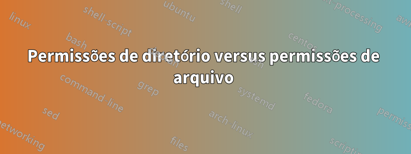 Permissões de diretório versus permissões de arquivo