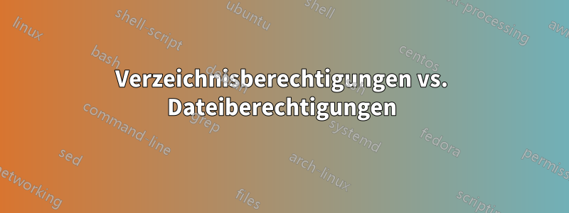 Verzeichnisberechtigungen vs. Dateiberechtigungen