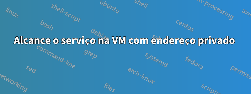 Alcance o serviço na VM com endereço privado