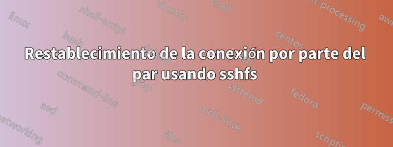 Restablecimiento de la conexión por parte del par usando sshfs