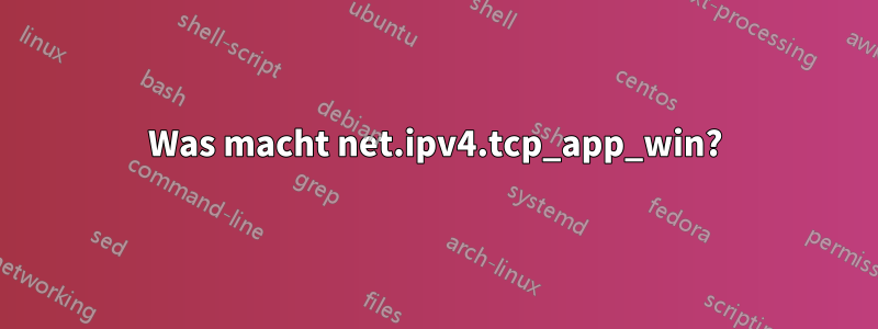 Was macht net.ipv4.tcp_app_win?