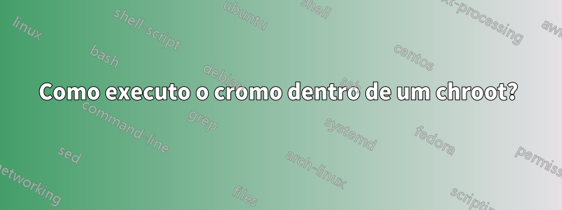 Como executo o cromo dentro de um chroot?