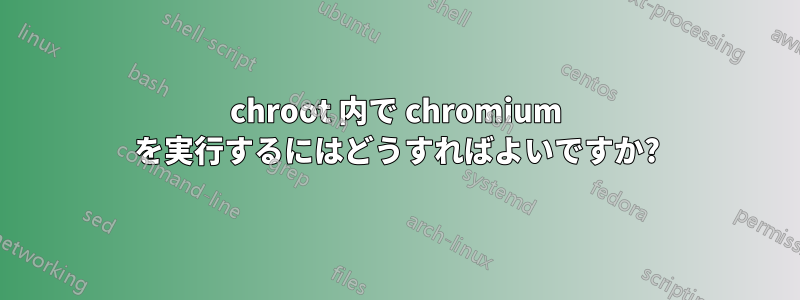 chroot 内で chromium を実行するにはどうすればよいですか?