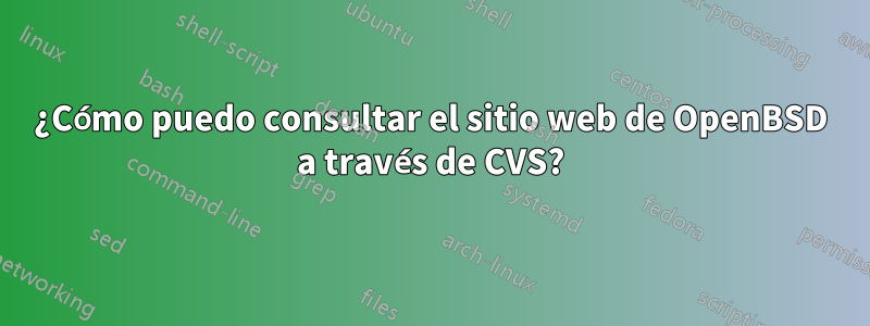 ¿Cómo puedo consultar el sitio web de OpenBSD a través de CVS?