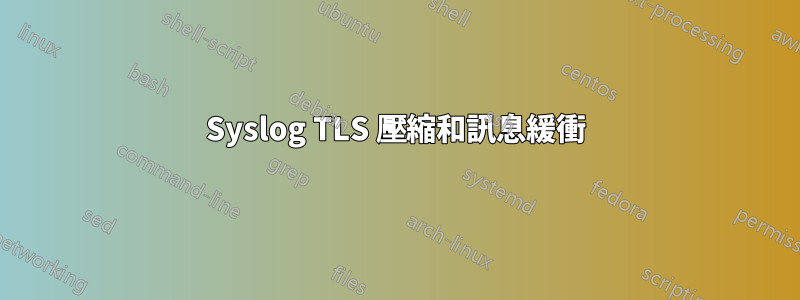 Syslog TLS 壓縮和訊息緩衝