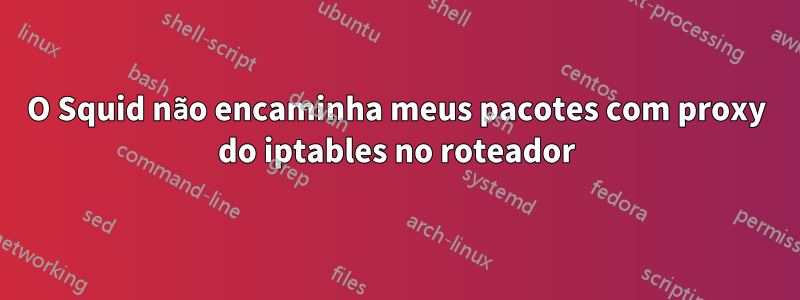 O Squid não encaminha meus pacotes com proxy do iptables no roteador
