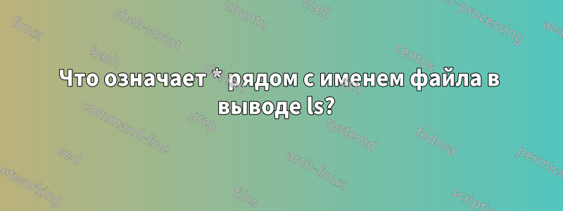 Что означает * рядом с именем файла в выводе ls? 
