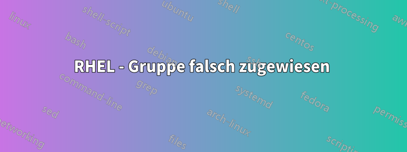 RHEL - Gruppe falsch zugewiesen