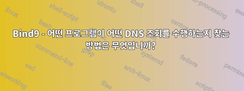 Bind9 - 어떤 프로그램이 어떤 DNS 조회를 수행하는지 찾는 방법은 무엇입니까?