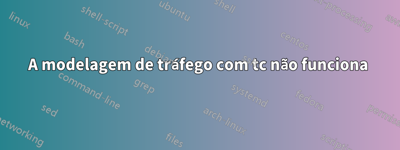A modelagem de tráfego com tc não funciona