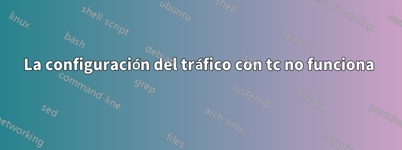 La configuración del tráfico con tc no funciona