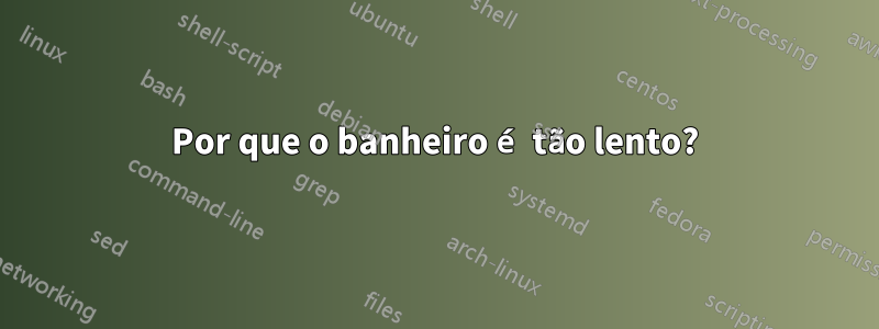Por que o banheiro é tão lento?