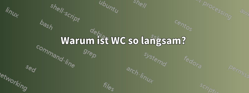 Warum ist WC so langsam?