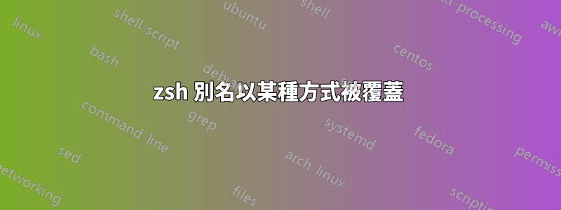 zsh 別名以某種方式被覆蓋
