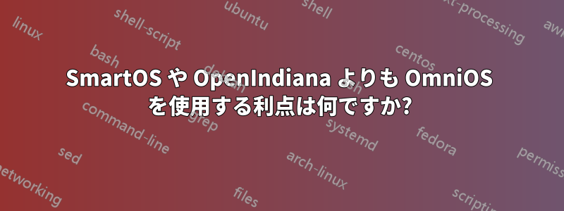 SmartOS や OpenIndiana よりも OmniOS を使用する利点は何ですか?