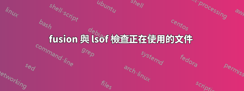 fusion 與 lsof 檢查正在使用的文件
