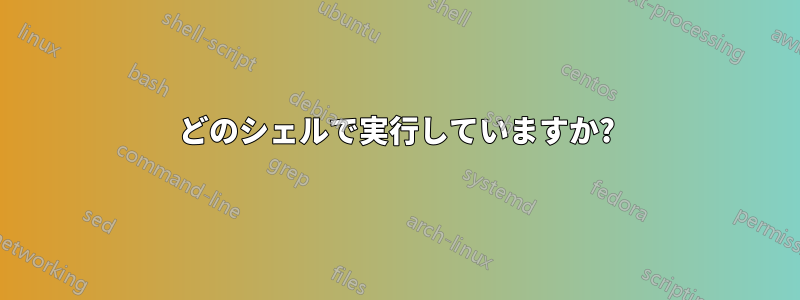 どのシェルで実行していますか?