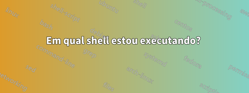 Em qual shell estou executando?