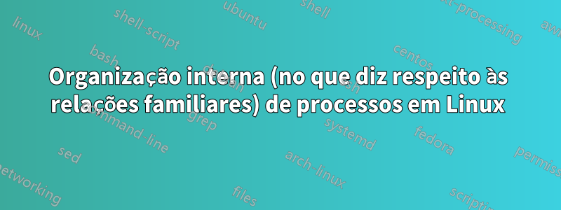 Organização interna (no que diz respeito às relações familiares) de processos em Linux