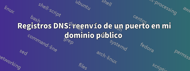 Registros DNS: reenvío de un puerto en mi dominio público 