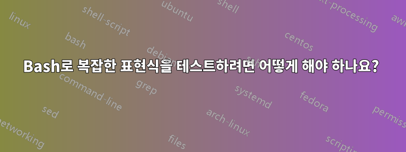 Bash로 복잡한 표현식을 테스트하려면 어떻게 해야 하나요?