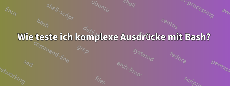 Wie teste ich komplexe Ausdrücke mit Bash?