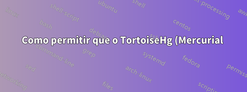 Como permitir que o TortoiseHg (Mercurial) no Windows use o arquivo de chave privada gerado (por Puttygen)?