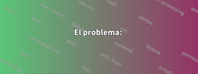 El problema: