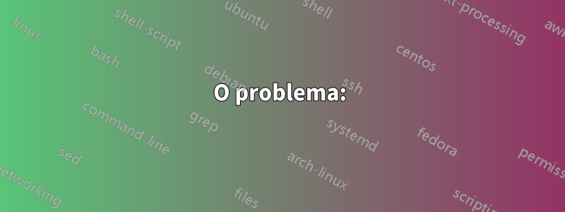 O problema: