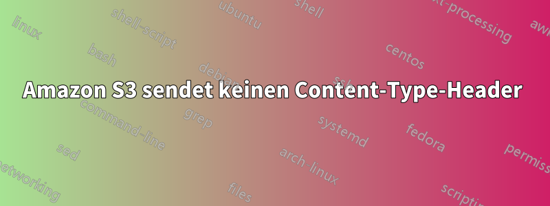 Amazon S3 sendet keinen Content-Type-Header