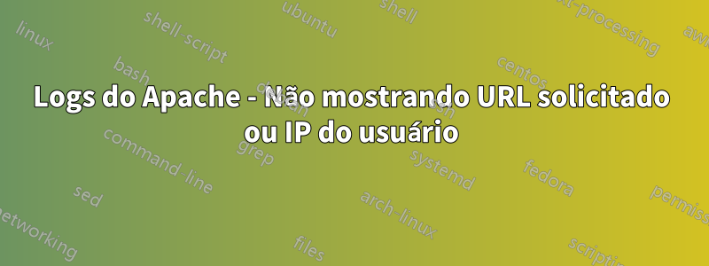 Logs do Apache - Não mostrando URL solicitado ou IP do usuário