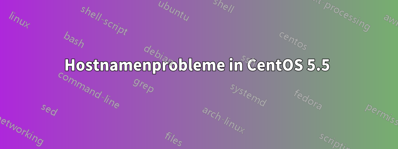 Hostnamenprobleme in CentOS 5.5